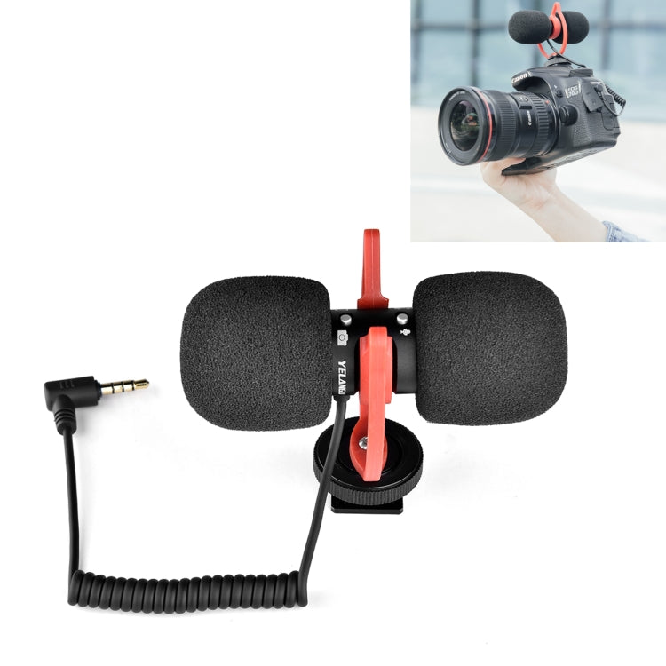 YELANGU MIC11, MIC11 SLR Camera Cell Phone Two-Way Recording Microphone