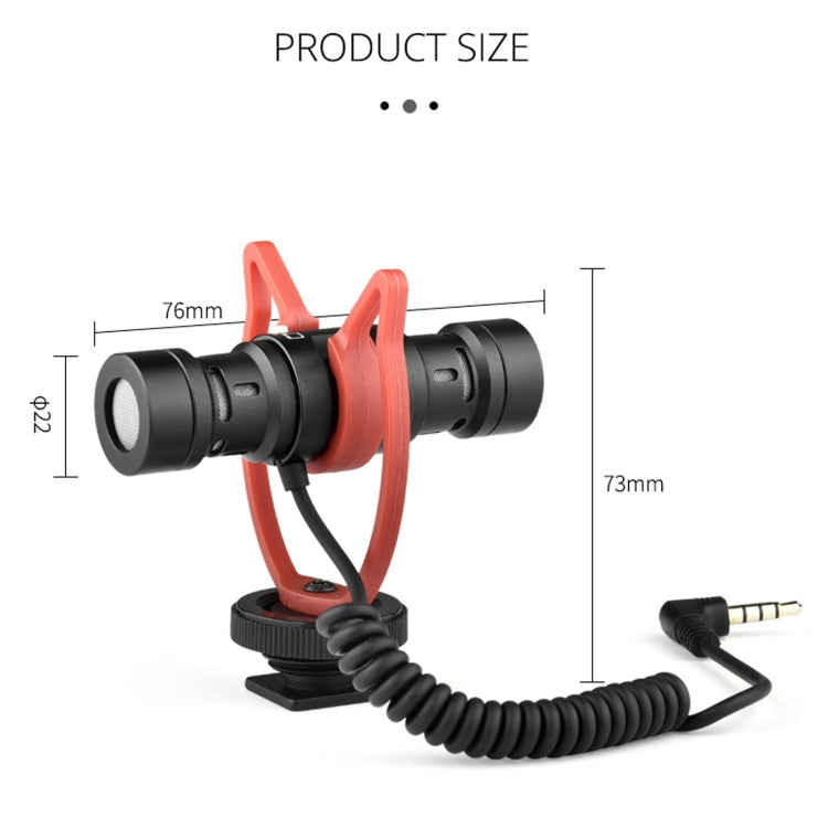 Microfono di registrazione bidirezionale per telefono cellulare con fotocamera SLR YELANGU MIC11, MIC11