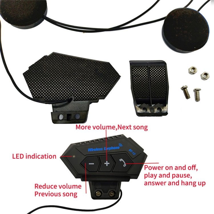 Auricolare Bluetooth per casco moto BT12 con interfono