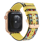 Cinturino in pelle etnica per Apple Watch Series 6 & SE & 5 & 4 40mm / 3 & 2 & 1 38mm, For Apple Watch Series 7 41mm / 6 & SE & 5 & 4 40mm / 3 & 2 & 1 38mm