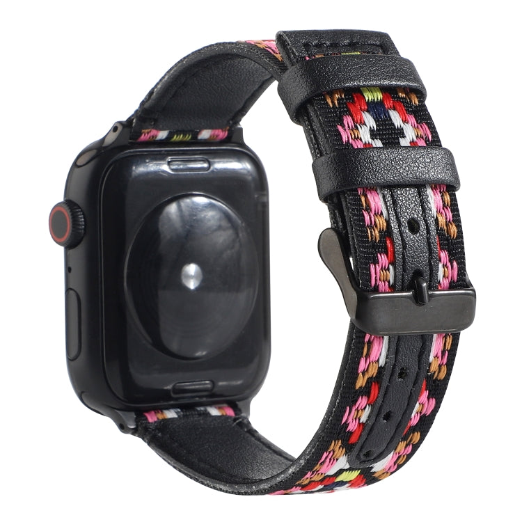 Cinturino in pelle etnica per Apple Watch Series 6 & SE & 5 & 4 40mm / 3 & 2 & 1 38mm, For Apple Watch Series 7 41mm / 6 & SE & 5 & 4 40mm / 3 & 2 & 1 38mm