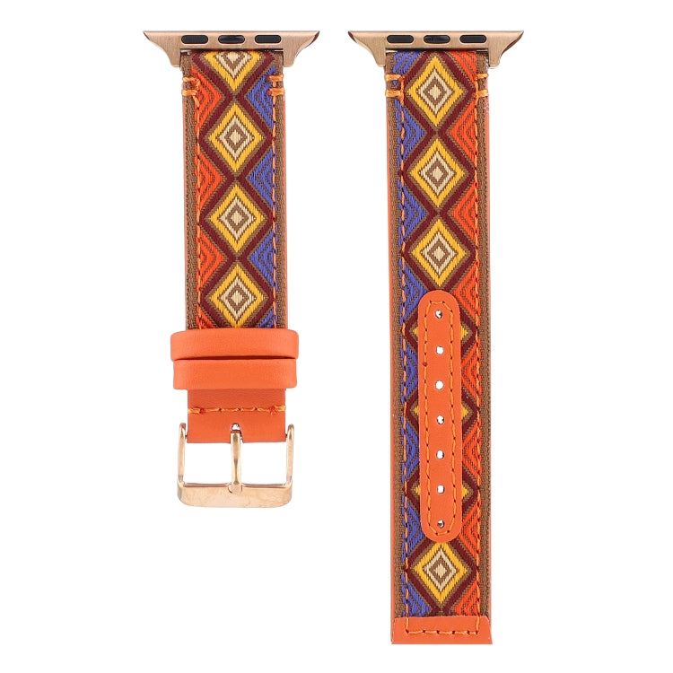 Cinturino in pelle etnica per Apple Watch Series 6 & SE & 5 & 4 44mm / 3 & 2 & 1 42mm, For Apple Watch Series 7 45mm / 6 & SE & 5 & 4 44mm / 3 & 2 & 1 42mm