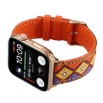 Cinturino in pelle etnica per Apple Watch Series 6 & SE & 5 & 4 44mm / 3 & 2 & 1 42mm, For Apple Watch Series 7 45mm / 6 & SE & 5 & 4 44mm / 3 & 2 & 1 42mm