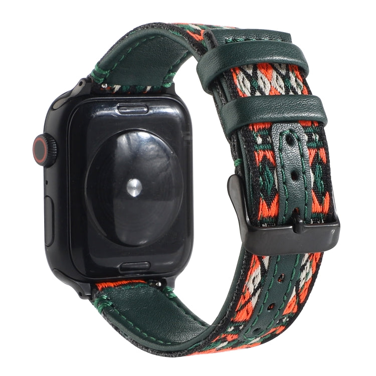 Cinturino in pelle etnica per Apple Watch Series 6 & SE & 5 & 4 44mm / 3 & 2 & 1 42mm, For Apple Watch Series 7 45mm / 6 & SE & 5 & 4 44mm / 3 & 2 & 1 42mm