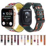Cinturino in pelle etnica per Apple Watch Series 6 & SE & 5 & 4 44mm / 3 & 2 & 1 42mm, For Apple Watch Series 7 45mm / 6 & SE & 5 & 4 44mm / 3 & 2 & 1 42mm
