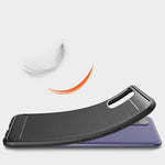 Custodia in TPU in fibra di carbonio con trama spazzolata, For LG K42, For LG K52, For LG K92 5G
