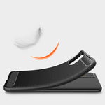 Custodia in TPU in fibra di carbonio con trama spazzolata, For Motorola Moto G9 Plus, For Motorola One Fusion