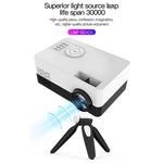 Mini proiettore LED HD 1920x1080 con supporto treppiede