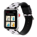 Cinturini di ricambio in pelle serie Fashion Wave Dot per Apple Watch Series 6 e SE e 5 e 4 40 mm / 3 e 2 e 1 38 mm, For Apple Watch Series 8&7 41mm / SE 2&6&SE&5&4 40mm / 3&2&1 38mm