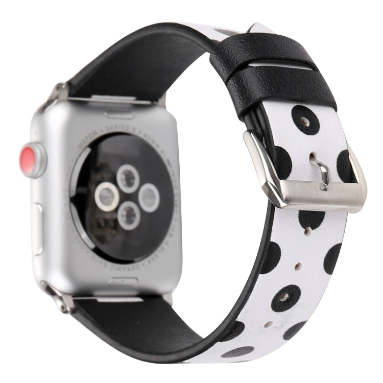 Cinturini di ricambio in pelle serie Fashion Wave Dot per Apple Watch Series 6 e SE e 5 e 4 40 mm / 3 e 2 e 1 38 mm, For Apple Watch Series 8&7 41mm / SE 2&6&SE&5&4 40mm / 3&2&1 38mm