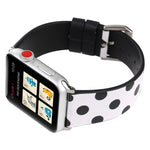 Cinturini di ricambio in pelle serie Fashion Wave Dot per Apple Watch Series 6 e SE e 5 e 4 40 mm / 3 e 2 e 1 38 mm, For Apple Watch Series 8&7 41mm / SE 2&6&SE&5&4 40mm / 3&2&1 38mm