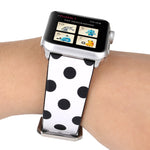Cinturini di ricambio in pelle serie Fashion Wave Dot per Apple Watch Series 6 e SE e 5 e 4 40 mm / 3 e 2 e 1 38 mm, For Apple Watch Series 8&7 41mm / SE 2&6&SE&5&4 40mm / 3&2&1 38mm