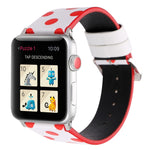 Cinturini di ricambio in pelle serie Fashion Wave Dot per Apple Watch Series 6 e SE e 5 e 4 40 mm / 3 e 2 e 1 38 mm, For Apple Watch Series 8&7 41mm / SE 2&6&SE&5&4 40mm / 3&2&1 38mm