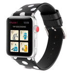 Cinturini di ricambio in pelle serie Fashion Wave Dot per Apple Watch Series 6 e SE e 5 e 4 40 mm / 3 e 2 e 1 38 mm, For Apple Watch Series 8&7 41mm / SE 2&6&SE&5&4 40mm / 3&2&1 38mm