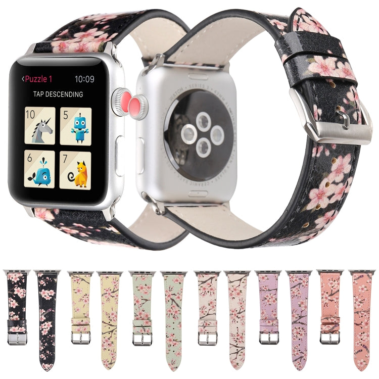 Cinturini di ricambio in pelle serie Plum per Apple Watch Series 6 e SE e 5 e 4 40 mm / 3 e 2 e 1 38 mm, For Apple Watch Series 8&7 41mm / SE 2&6&SE&5&4 40mm / 3&2&1 38mm, For Apple Watch Series 7 41mm / 6 & SE & 5 & 4 40mm / 3 & 2 & 1 38mm