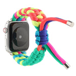 Cinturino arcobaleno con cavo a ombrello per Apple Watch Series 6 e SE e 5 e 4 40 mm / 3 e 2 e 1 38 mm, For Apple Watch Series 8&7 41mm / SE 2&6&SE&5&4 40mm / 3&2&1 38mm, For Apple Watch Series 7 41mm / 6 & SE & 5 & 4 40mm / 3 & 2 & 1 38mm