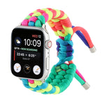 Cinturino arcobaleno con cavo a ombrello per Apple Watch Series 6 e SE e 5 e 4 40 mm / 3 e 2 e 1 38 mm, For Apple Watch Series 8&7 41mm / SE 2&6&SE&5&4 40mm / 3&2&1 38mm, For Apple Watch Series 7 41mm / 6 & SE & 5 & 4 40mm / 3 & 2 & 1 38mm