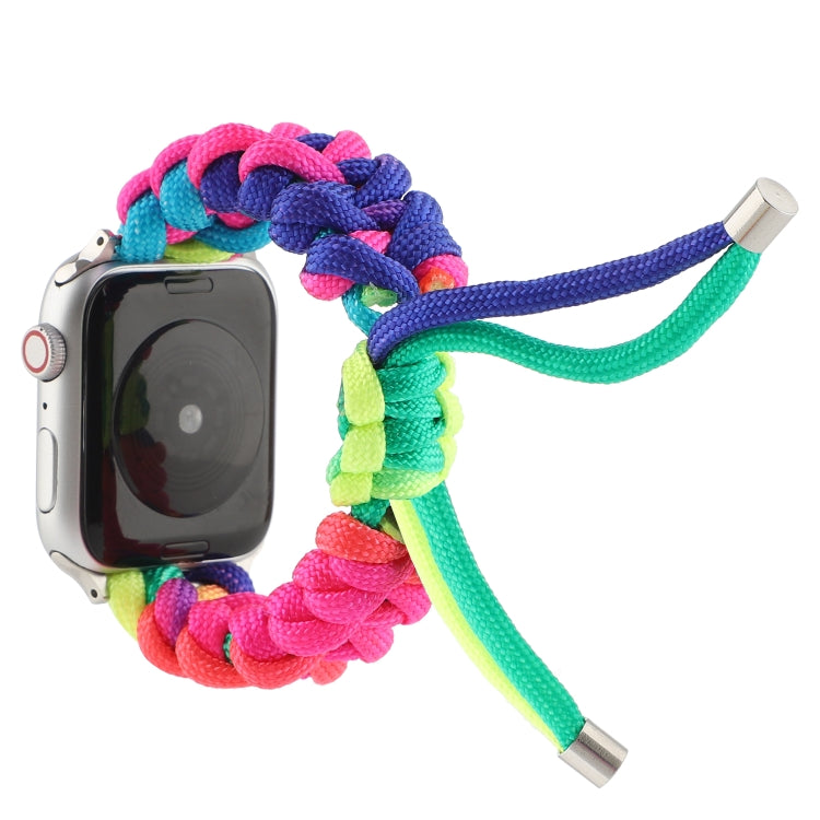 Cinturino arcobaleno con cavo a ombrello per Apple Watch Series 6 e SE e 5 e 4 40 mm / 3 e 2 e 1 38 mm, For Apple Watch Series 8&7 41mm / SE 2&6&SE&5&4 40mm / 3&2&1 38mm, For Apple Watch Series 7 41mm / 6 & SE & 5 & 4 40mm / 3 & 2 & 1 38mm