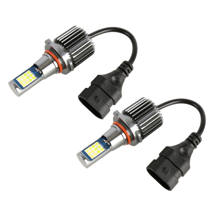 2 PCS DC12-24V / 10.5W Fendinebbia a doppio colore per auto con 24 LED SMD-3030 e corrente costante, confezione in scatola, 9005, 9006, H3, H11