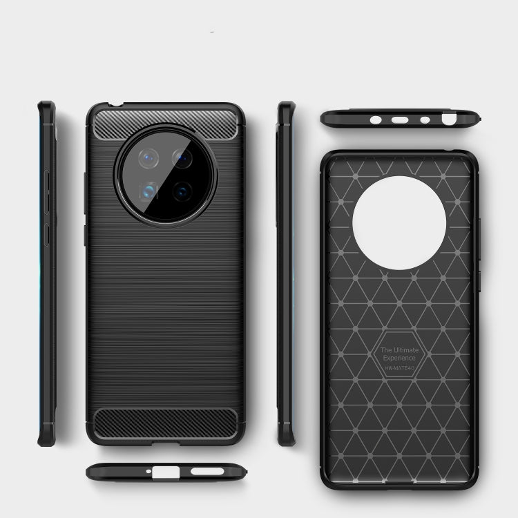 Custodia in TPU in fibra di carbonio con trama spazzolata, For Huawei P Smart 2021, For Huawei Honor 30S, For Huawei Mate 40 Pro, For Huawei Mate 40, For Huawei Honor 9X Lite