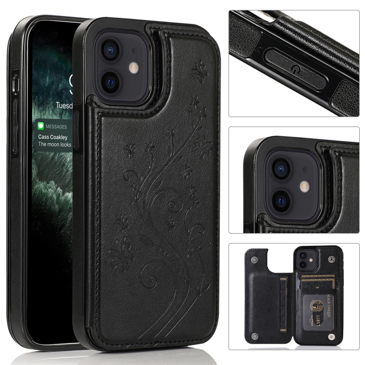 Custodia Farfalle Fiori per iPhone 12 mini e 12 Pro