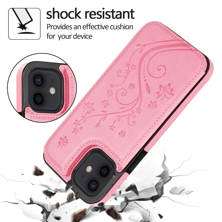 Custodia Farfalle Fiori per iPhone 12 mini e 12 Pro