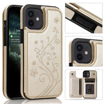 Custodia Farfalle Fiori per iPhone 12 mini e 12 Pro