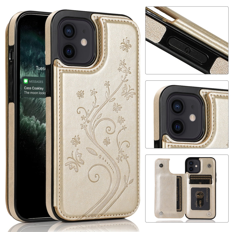 Custodia Farfalle Fiori per iPhone 12 mini e 12 Pro