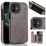 Custodia Farfalle Fiori per iPhone 12 mini e 12 Pro