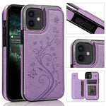 Custodia Farfalle Fiori per iPhone 12 mini e 12 Pro