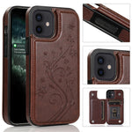 Custodia Farfalle Fiori per iPhone 12 mini e 12 Pro