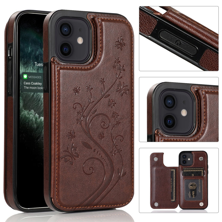 Custodia Farfalle Fiori per iPhone 12 mini e 12 Pro