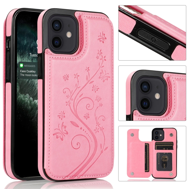 Custodia Farfalle Fiori per iPhone 12 mini e 12 Pro