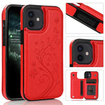 Custodia Farfalle Fiori per iPhone 12 mini e 12 Pro