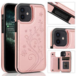 Custodia Farfalle Fiori per iPhone 12 mini e 12 Pro