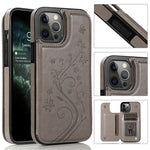 Custodia Farfalle Fiori per iPhone 12 mini e 12 Pro