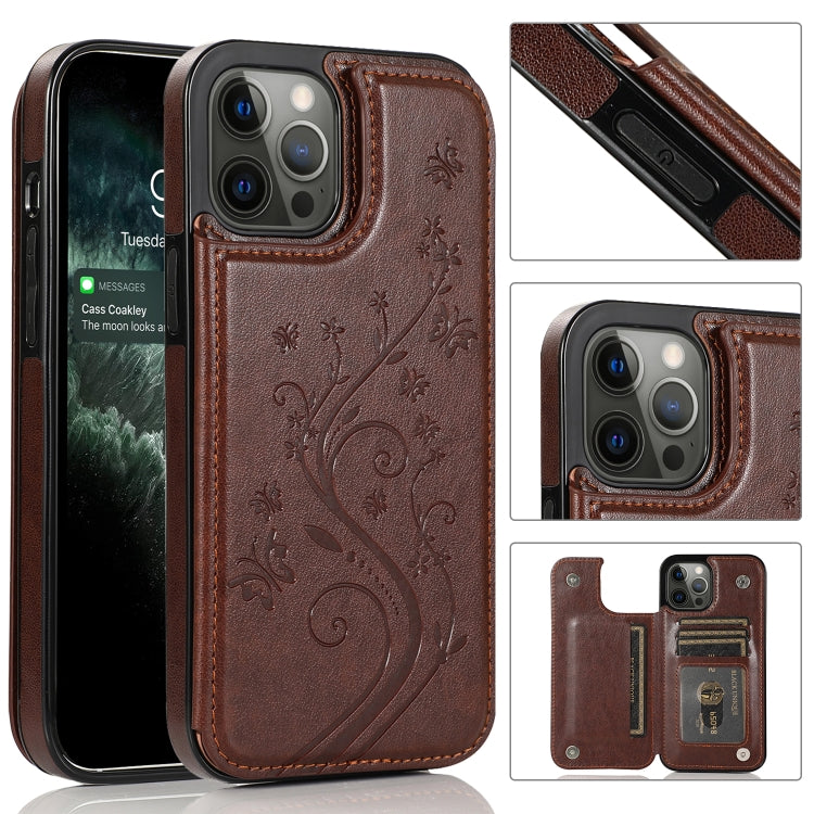 Custodia Farfalle Fiori per iPhone 12 mini e 12 Pro
