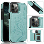 Custodia Farfalle Fiori per iPhone 12 mini e 12 Pro