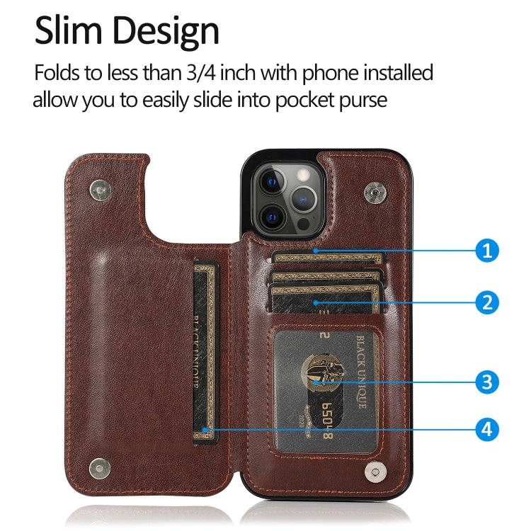 Custodia portafoglio TPU con slot carte per iPhone 12 Pro Max