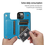 Custodia portafoglio TPU con slot carte per iPhone 12 Pro Max