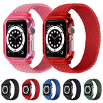 Cinturini per cinturino da polso di ricambio in tessuto con telaio per Apple Watch Series 6 e SE e 5 e 4 44 mm / 3 e 2 e 1 42 mm, 128mm, 135mm, 140mm, 145mm