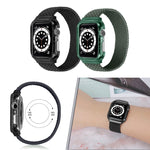 Cinturini per cinturino da polso di ricambio in tessuto con telaio per Apple Watch Series 6 e SE e 5 e 4 44 mm / 3 e 2 e 1 42 mm, 150mm, 155mm, 160mm, 165mm