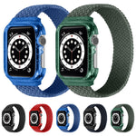 Cinturini per cinturino da polso di ricambio in tessuto con telaio per Apple Watch Series 6 e SE e 5 e 4 44 mm / 3 e 2 e 1 42 mm, 150mm, 155mm, 160mm, 165mm