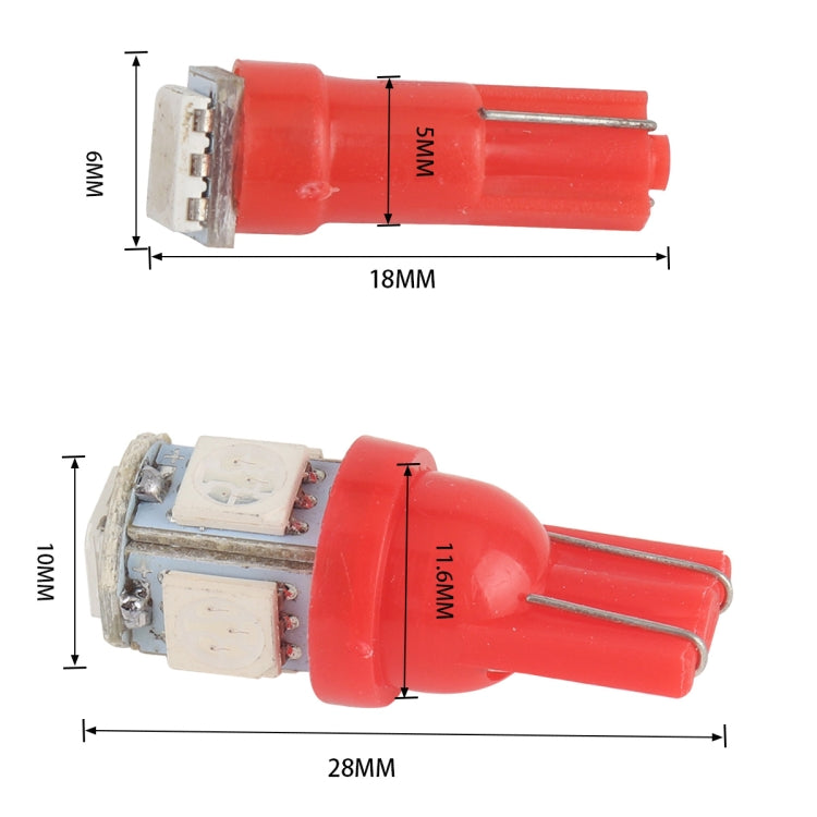 Lampada di ingombro per indicatori di direzione a LED per modifica auto/moto da 50 pezzi T5/T10, A3606