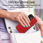 Custodia antiurto in pelle PU per iPhone 12