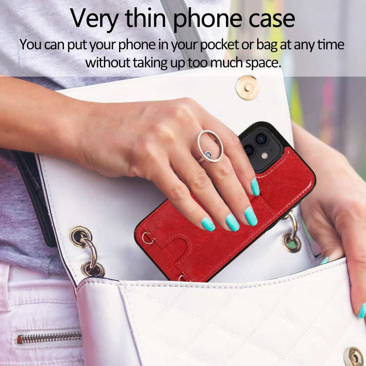 Custodia antiurto in pelle PU per iPhone 12