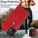 Custodia antiurto in pelle PU per iPhone 12