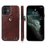 Custodia antiurto in pelle PU per iPhone 12