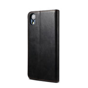 Semplice custodia in pelle a vibrazione orizzontale con trama di cavallo pazzo cerato con slot per schede e portafoglio, For iPhone XR, For iPhone XS / X, For iPhone XS Max