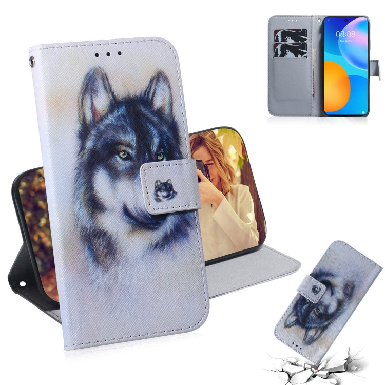 Custodia portafoglio in pelle flip per Huawei Y7a e P Smart 2021